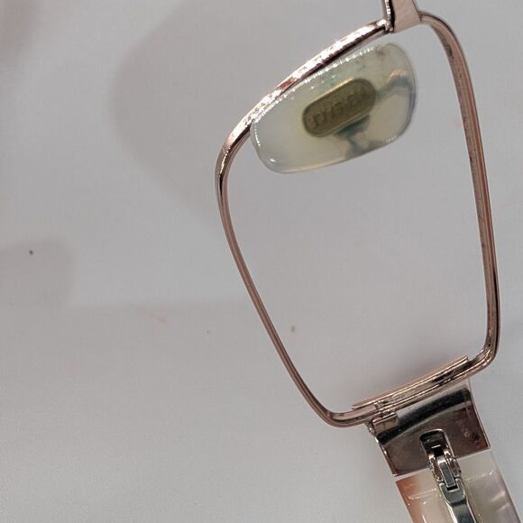 Versace Prescription Rose Gold  and Brown Rectangular Glasses - Picture 4 of 5